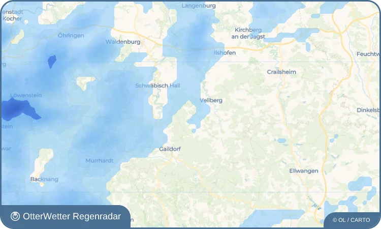 Widget-Vorschau für Oberfischach Wetter-Widget-Vorschau mit Vorhersagedaten für Oberfischach