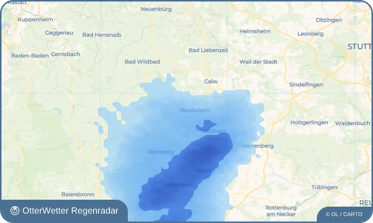 Wetter-Widget-Vorschau mit Vorhersagedaten für Oberhaugstett