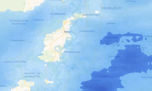 Regenradar Vorschaubild - Aktuelle Niederschläge in Oberhausen und Umgebung