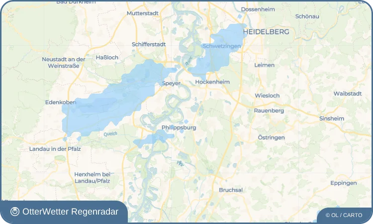Wetter-Widget-Vorschau mit Vorhersagedaten für Oberhausen