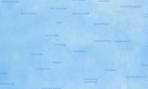 Regenradar Oberjesingen: aktuelle Niederschläge in Oberjesingen und Umgebung, Stand 20. Oktober 2026 um 19:00 Uhr