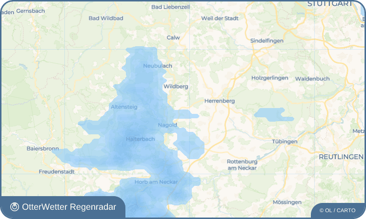 OtterWetter Regenradar-Widget Oberjettingen