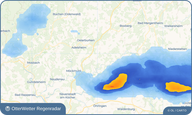 OtterWetter Regenradar-Widget Oberkessach