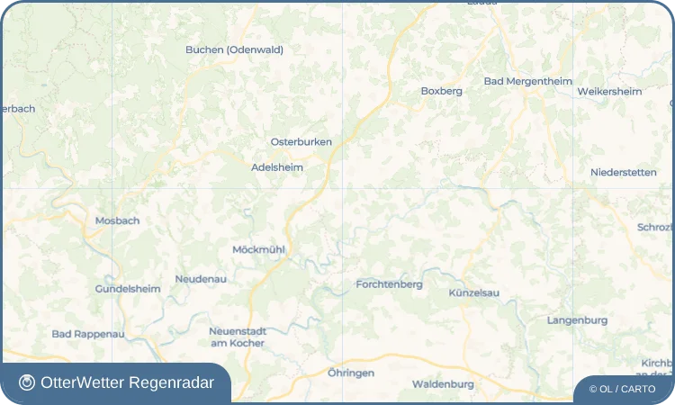Widget-Vorschau für Oberkessach Wetter-Widget-Vorschau mit Vorhersagedaten für Oberkessach