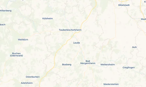 Regenradar Vorschaubild - Aktuelle Niederschläge in Oberlauda und Umgebung