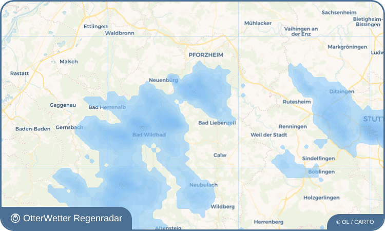 Widget-Vorschau für Oberlengenhardt Wetter-Widget-Vorschau mit Vorhersagedaten für Oberlengenhardt