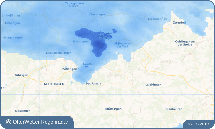 OtterWetter Regenradar-Widget Oberlenningen