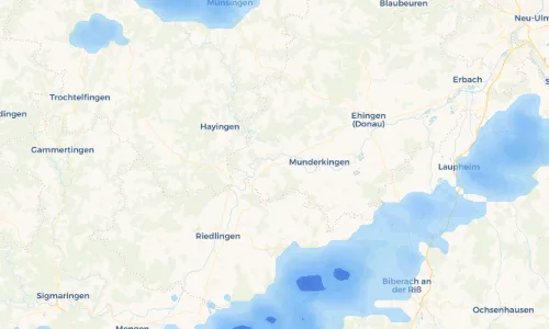 Regenradar Vorschaubild - Aktuelle Niederschläge in Obermarchtal und Umgebung