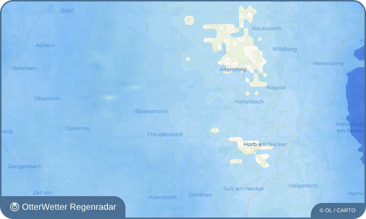 OtterWetter Regenradar-Widget Obermusbach