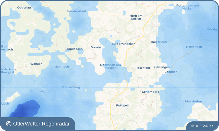 Widget-Vorschau für Oberndorf am Neckar Wetter-Widget-Vorschau mit Vorhersagedaten für Oberndorf am Neckar