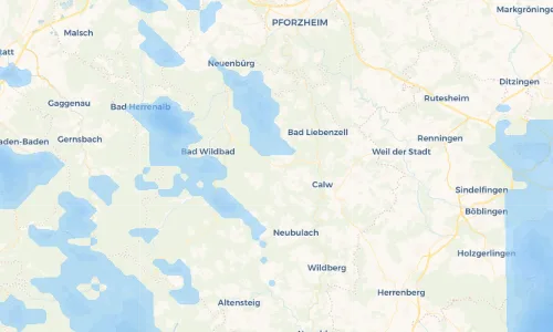 Regenradar Vorschaubild - Aktuelle Niederschläge in Oberreichenbach und Umgebung