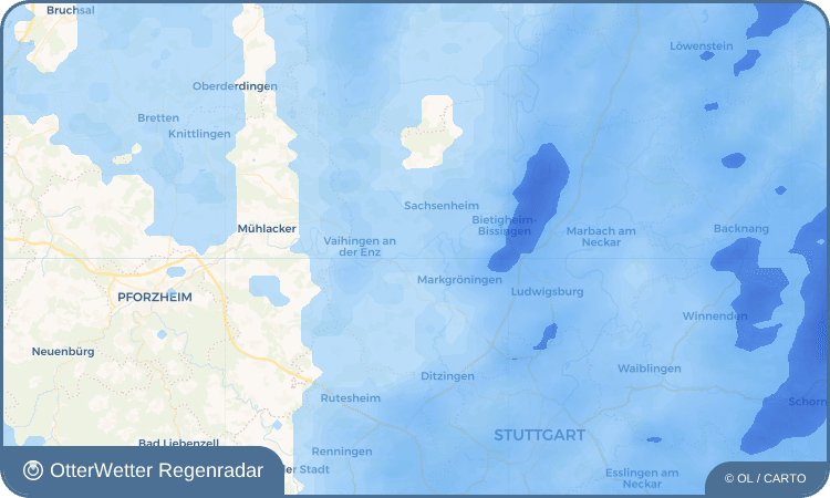 Widget-Vorschau für Oberriexingen Wetter-Widget-Vorschau mit Vorhersagedaten für Oberriexingen