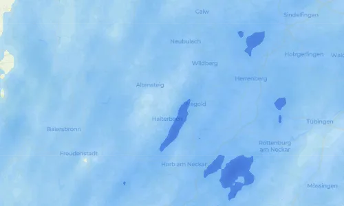 Regenradar-Vorschau: aktuelle Niederschläge in Oberschwandorf und Umgebung