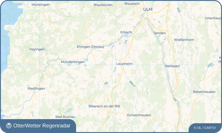 Widget-Vorschau für Obersulmetingen Wetter-Widget-Vorschau mit Vorhersagedaten für Obersulmetingen