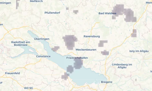 Regenradar Vorschaubild - Aktuelle Niederschläge in Oberteuringen und Umgebung
