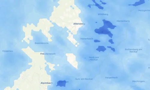Regenradar Vorschaubild - Aktuelle Niederschläge in Oberwaldach und Umgebung