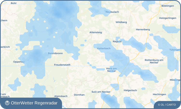 OtterWetter Regenradar-Widget Oberwaldach