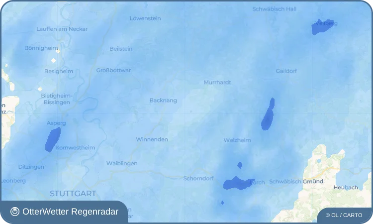Wetter-Widget-Vorschau mit Vorhersagedaten für Oberweissach