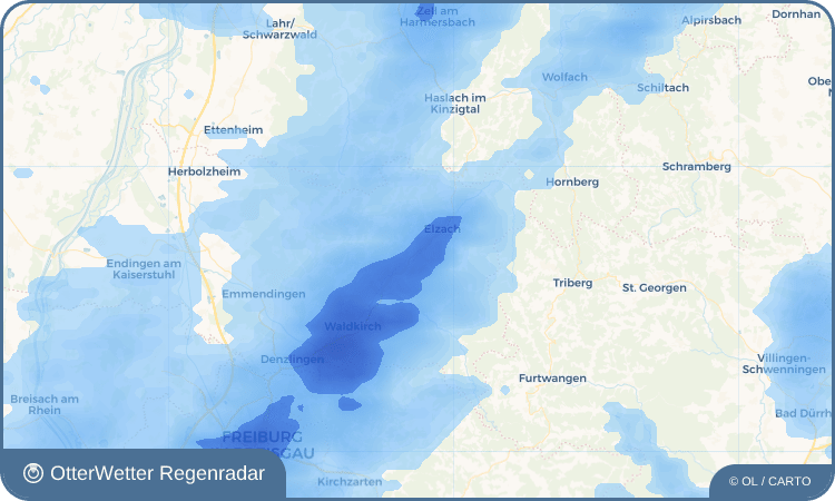 Wetter-Widget-Vorschau mit Vorhersagedaten für Oberwinden