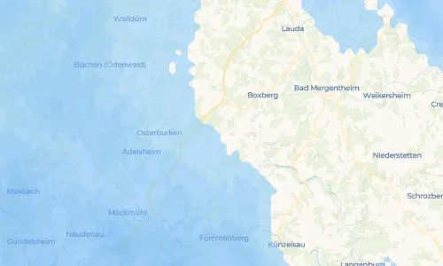 Regenradar Vorschaubild - Aktuelle Niederschläge in Oberwittstadt und Umgebung