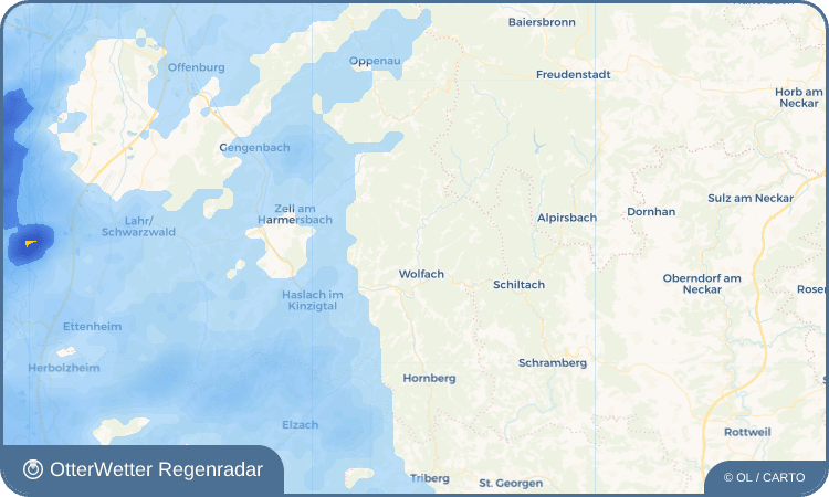 OtterWetter Regenradar-Widget Oberwolfach