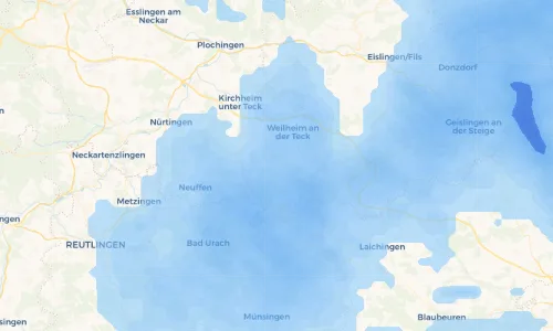 Regenradar Vorschaubild - Aktuelle Niederschläge in Ochsenwang und Umgebung