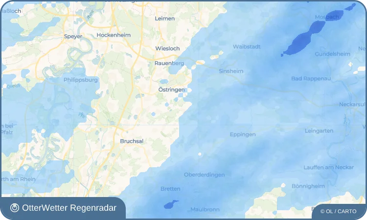 Widget-Vorschau für Odenheim Wetter-Widget-Vorschau mit Vorhersagedaten für Odenheim
