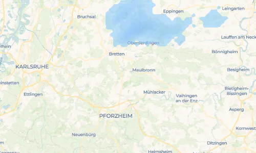 Regenradar Ölbronn: aktuelle Niederschläge in Ölbronn und Umgebung, Stand 20. Oktober 2026 um 19:05 Uhr