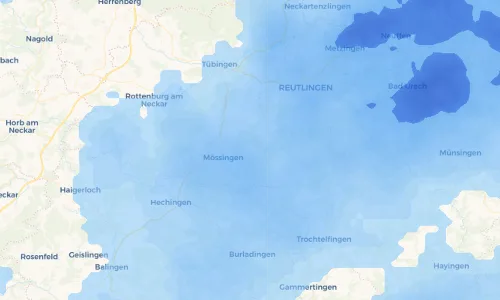 Regenradar Vorschaubild - Aktuelle Niederschläge in Öschingen und Umgebung