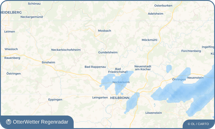 OtterWetter Regenradar-Widget Offenau
