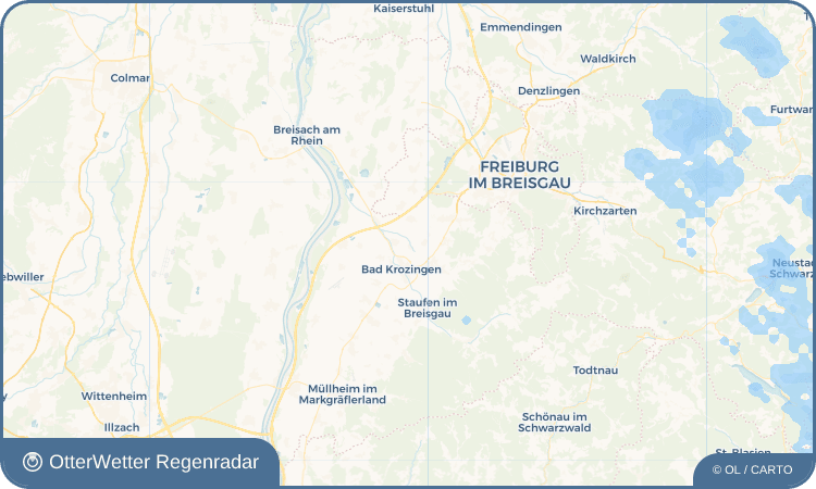 OtterWetter Regenradar-Widget Offnadingen