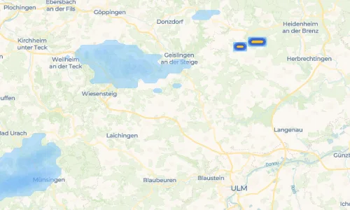 Regenradar Vorschaubild - Aktuelle Niederschläge in Oppingen und Umgebung