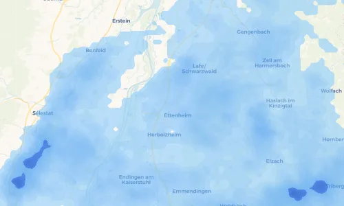 Regenradar Vorschaubild - Aktuelle Niederschläge in Orschweier und Umgebung