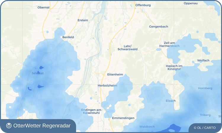 OtterWetter Regenradar-Widget Orschweier