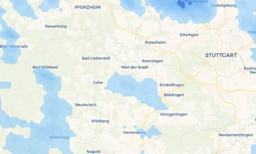 Regenradar Vorschaubild - Aktuelle Niederschläge in Ostelsheim und Umgebung