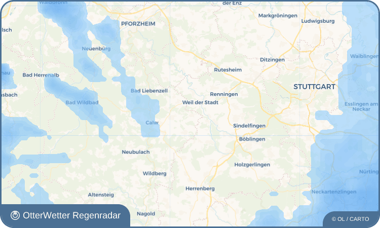 OtterWetter Regenradar-Widget Ostelsheim