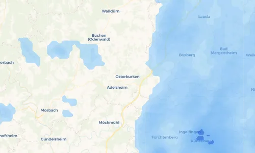 Regenradar Vorschaubild - Aktuelle Niederschläge in Osterburken und Umgebung