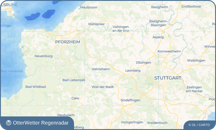 OtterWetter Regenradar-Widget Perouse