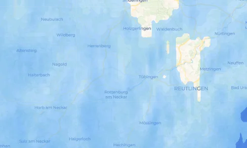 Regenradar-Vorschau: aktuelle Niederschläge in Pfäffingen und Umgebung