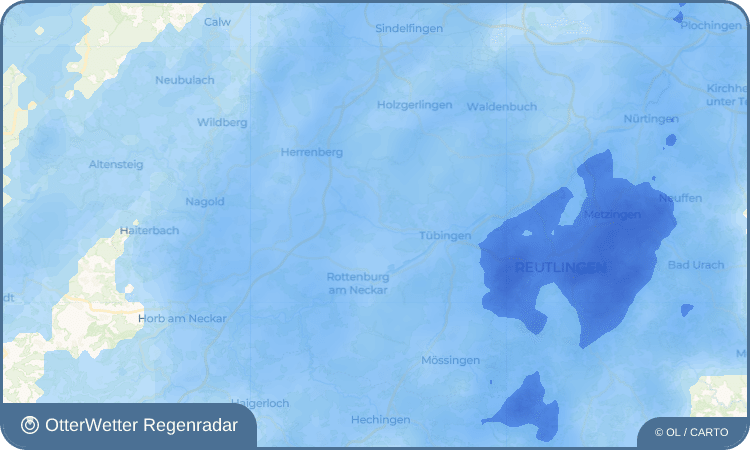 OtterWetter Regenradar-Widget Pfäffingen