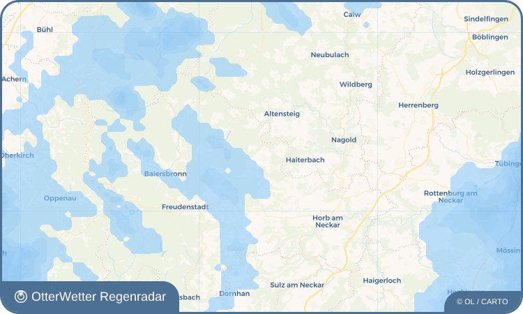 OtterWetter Regenradar-Widget Pfalzgrafenweiler