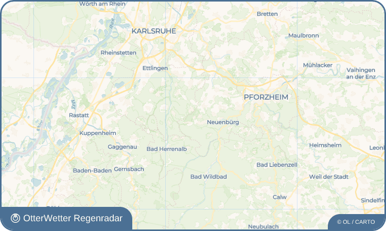 OtterWetter Regenradar-Widget Pfinzweiler