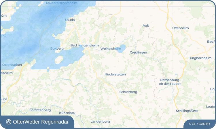 OtterWetter Regenradar-Widget Pfitzingen