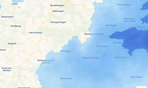 Regenradar Vorschaubild - Aktuelle Niederschläge in Pfrondorf und Umgebung