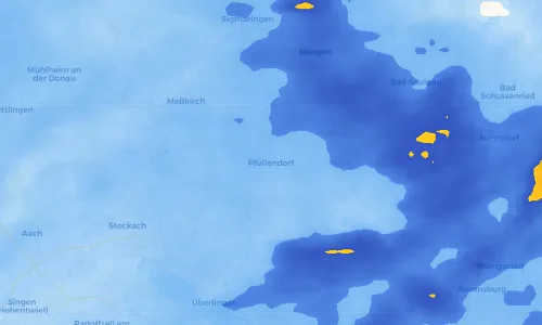 Regenradar Vorschaubild - Aktuelle Niederschläge in Pfullendorf und Umgebung