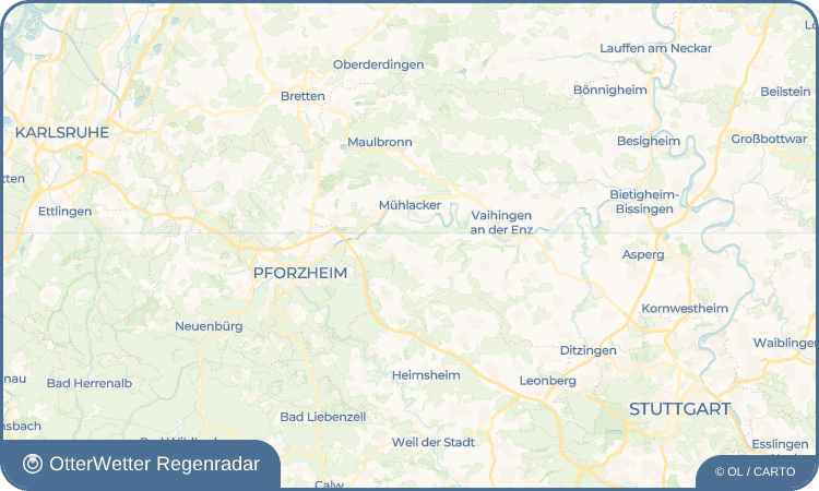 OtterWetter Regenradar-Widget Pinache