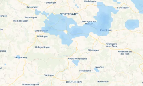 Regenradar-Vorschau: aktuelle Niederschläge in Plattenhardt und Umgebung