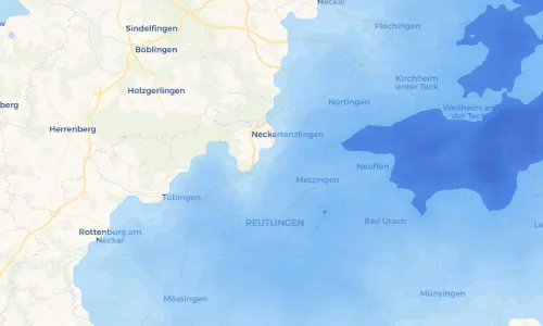 Regenradar Vorschaubild - Aktuelle Niederschläge in Pliezhausen und Umgebung
