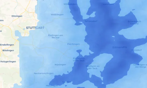 Regenradar Vorschaubild - Aktuelle Niederschläge in Plochingen und Umgebung