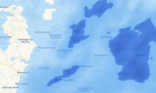 Regenradar Vorschaubild - Aktuelle Niederschläge in Poppenweiler und Umgebung